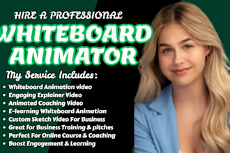 do engaging whiteboard animation video explanation elearning, business, coaching