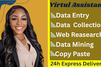 do accurate data entry,data collection,and wed reseach
