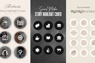 design custom instagram story highlight icons cover with a premium look