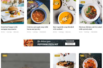 design restaurant website, grocery and catering website, online delivery system