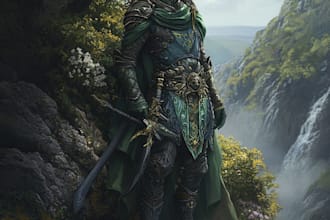 make a dnd character design and fantasy character art