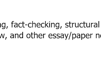 fact check and top up the research where needed on your paper, and edit