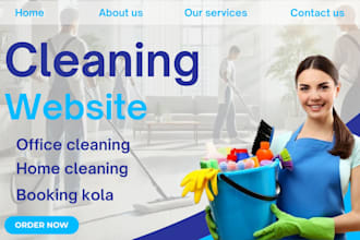 cleaning service website, office cleaning, house cleaning, booking koala website
