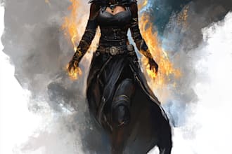 draw your original and dnd character art with my art style