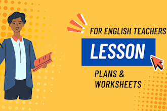 create custom english lesson plans  for any level