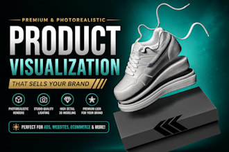 create photorealistic 3d footwear renders for your brand