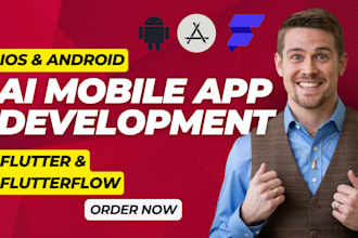 flutterflow ios android ai mobile app developer, flutter ai saas app creation