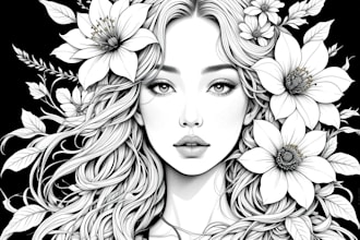 draw an illustration in a pen and ink style