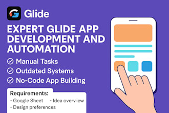 build custom glide apps with google sheets automation no code tools UI design