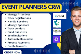 setup event planner crm cvent eventsair eventhub glue up gevme regpack attendify