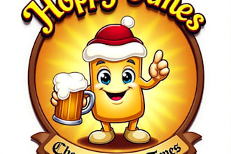 design high quality beer cartoon mascot logo with fastest delivery