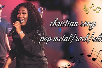 sing christian song female singer songwriter for pop metal rock rap edm