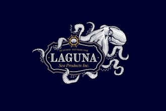 design unique octopus seafood logo