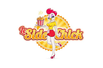 design fun cute sexy funky fried chicken logo