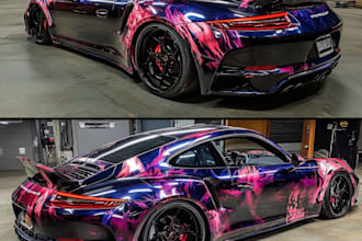 design a custom vehicle wrap, cars, pickups, trailers,