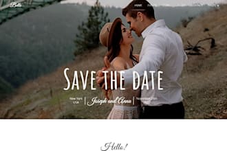 design wedding website, wedding invitation, event wedding photography website