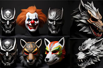 custom 3d mask 3d halloween masks 3d animal masks 3d gaming character masks