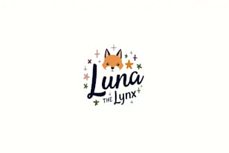 design outstanding cute lynx mascot logo with express delivery