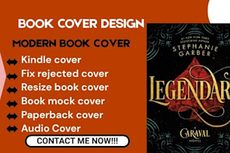 do modern book cover, audio cover, paperback cover, kindle cover design