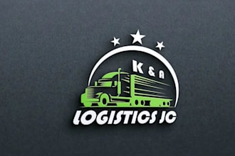 design trucking transport logistics and towing truck logo