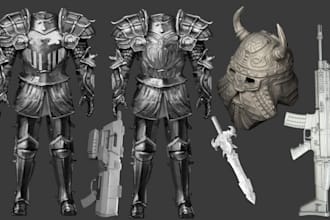 design 3d cosplay armor props wearable costume 3d helmet 3d mask for printing