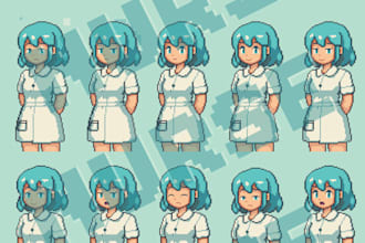 create a sprite sheet or portrait for rpg maker