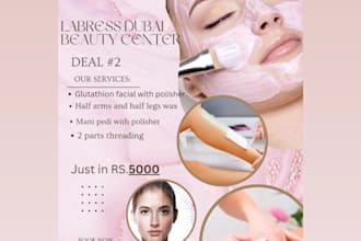 create modern social media posts for beauty and skincare brands