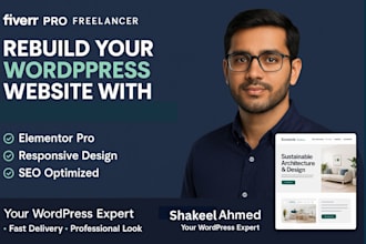 rebuild your wordpress website, creative and modern