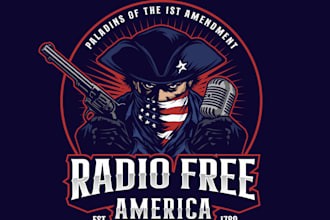design radio free america logo