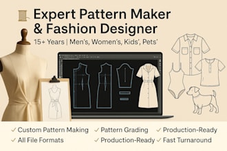 create ready to sew patterns for garments and collections