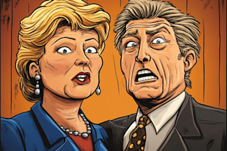make a political or satirical cartoon