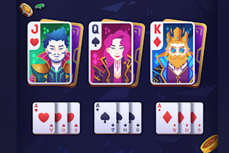 design custom poker playing cards unique card game artwork, poker card design