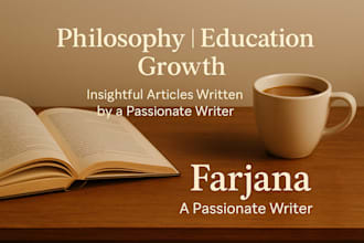 write thoughtful SEO friendly articles on philosophy and education