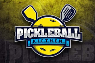 design impressive pickle ball kitchen logo