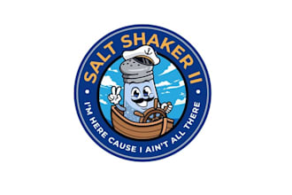 design salt shaker boat logo