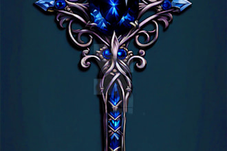 make medieval, fantasy, rpg, rustic, scifi and game logo