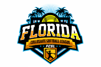 design modern premier college softball league logo
