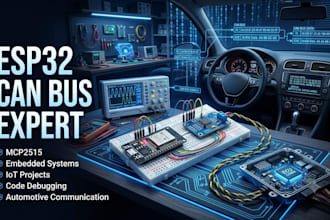 build esp32 iot, can bus and embedded systems projects
