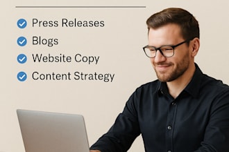 write blogs prs web content ghostwrite and plan content strategy