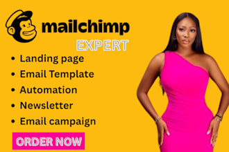 set up your customer journey, mailchimp email templates, automation,