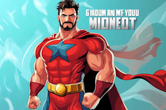 draw superhero character for you
