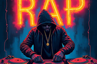 design amazing galaxy album or single cover art illustration