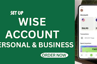 create and verify a wise business or personal account