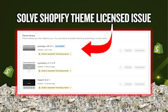 install and fix shopify theme licence issue