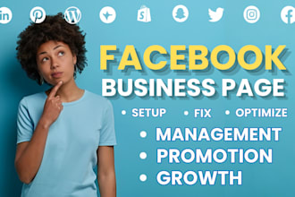 create, fix or optimize facebook business page professionally