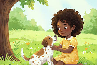 draw african american children book illustrations