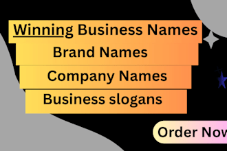 do create a catchy business name and slogan ideas