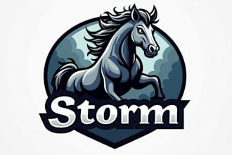 design outstanding storm mascot logo for you in 12 hours