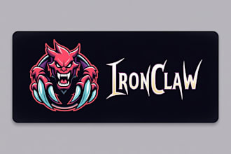 design outstanding iron claw mascot logo with unlimited revision
