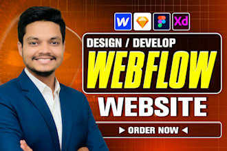 develop webflow website design, figma to webflow business website